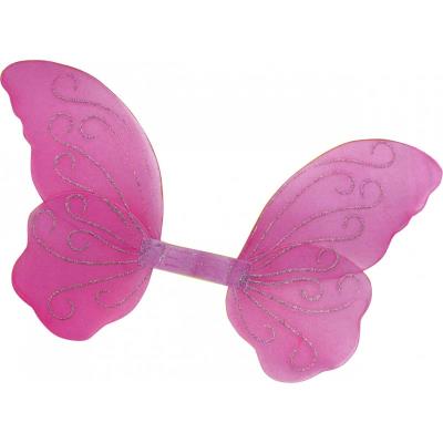 Ailes de papillon paillettes 50 cm roses