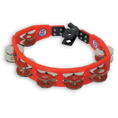 Percussions Lp Latin Percussion Lp161 Tambourins Cyclop Sur Support Rouge Tambourin - Tamborim