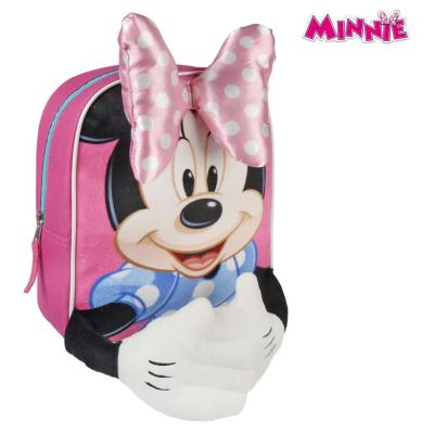 Minnie Sac à dos Cartable en velours mains amovibles 30x24