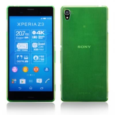 Coque souple ultra fine Fitty coloris vert translucide pour Xperia Z3