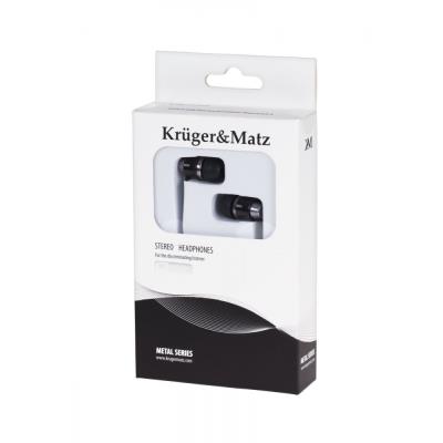 Krüger matz &high end-écouteurs intra-auriculaires-argent noir-casque kruger & matz kmm01bk