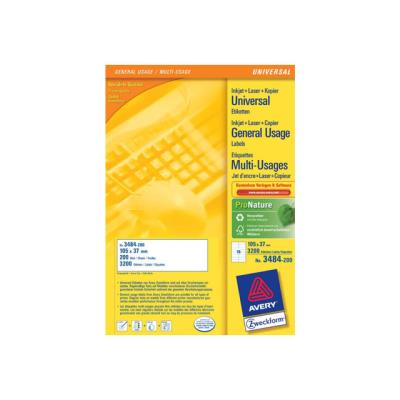 Avery Zweckform 3484 - etiketten - 3200 etiket(ten)