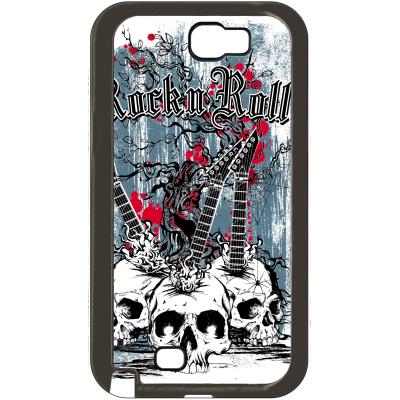 Coque samsung note 2 heavymetal rock n roll skulls