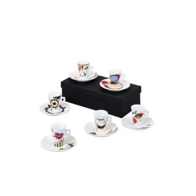 ZELLER FACES 26505 ENSEMBLE DE TASSES À EXPRESSO EN PORCELAINE 12 PIÈCES