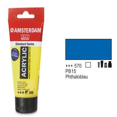 Amsterdam acrylique couleur 120ml tube bleu phtalo talens 21164570