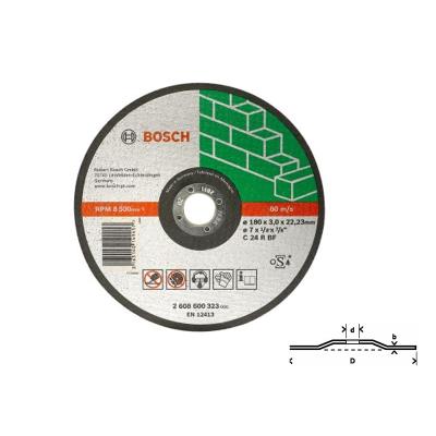 Disque à Tronçonner Bosch à Moyeu Déporté Spécial Pierre 125X2.5 Mm - 2608600222