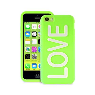 Coque Apple iPhone 5C Night Cover "LOVE" Verte Puro