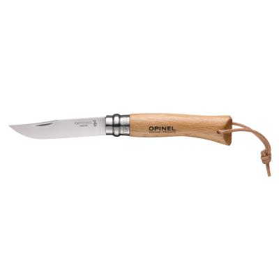 Opinel - Baroudeur N°7 - 8 Cm Inox Naturel Avec Lien Cuir