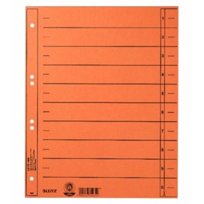 Leitz - intercalaires, format a4 extra large,en carton manille230g m2, colorés en orange, les onglets vierges peuvent êtredécoup