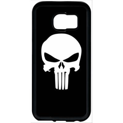 Coque samsung galaxy s6 tête de mort sur fond noir