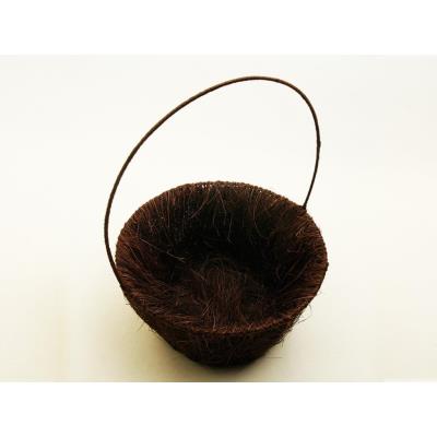 Panier pétales sisal marron