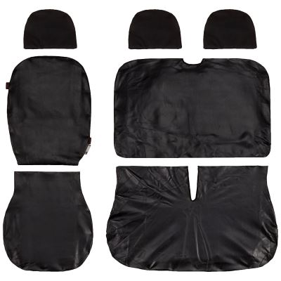 Walser 11499 Housse de Siège, Adapté, Cuir Noir, Pliable