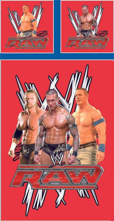 parure de lit wwe catch samck down rouge