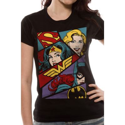 DC Comics T-Shirt femme Heroine Pop Art (S)