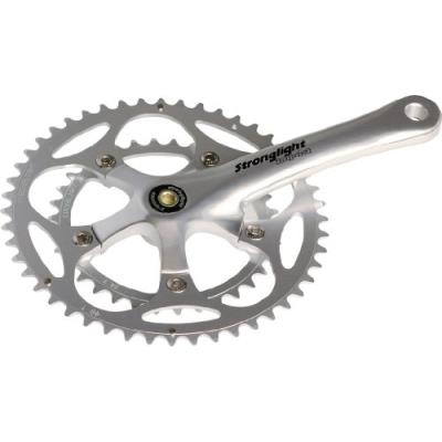 Stronglight pédalier impact 2x9 10v compact 34 50 longueur de manivelle 175mm argent argent 34 48t