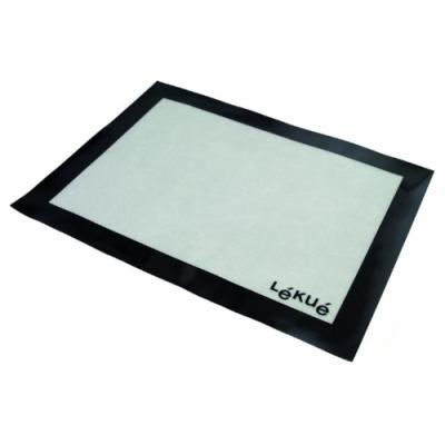 LÉKUÉ TAPIS DE CUISSON ANTI-DÉRAPANT 40 X 30 CM BLANC / NOIR GOURMET