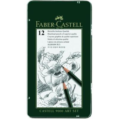 FABER-CASTELL 12 Crayons Graphite Castell 9000 Art
