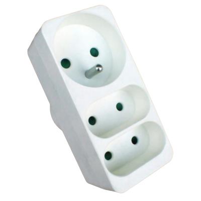 Zenitech triplite façade 1 prise 16a et 2 prises 6a blanc