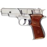 Pistolet police enfant Metal Gris 19,5 cm - Necessite Amorce 8 coups - Jeu  d imitation, accessoire policier