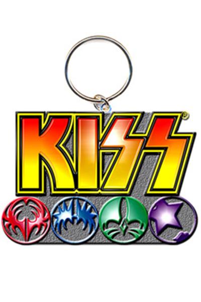 Kiss porte-clés métal Logo & Icons