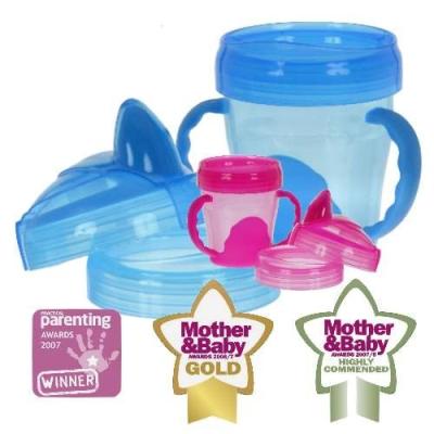 VITAL BABY - 492070-05 - GOBELET D'APPRENTISSAGE À ANSES - 3-EN-1 - ROSE - 200 ML