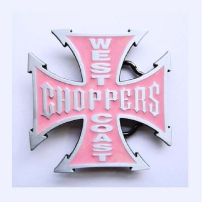 boucle de ceinture croix malte WCC rose west coast choppers