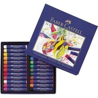 Faber-castell - coffret cartonné 24 pastels a lhuile goldfaber
