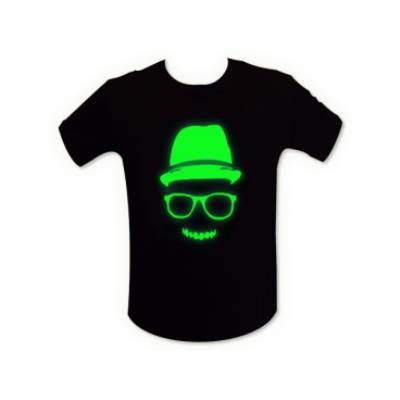 Un tee shirt cool fluorescente M equalizer discothèques lumineux tshirt son LED