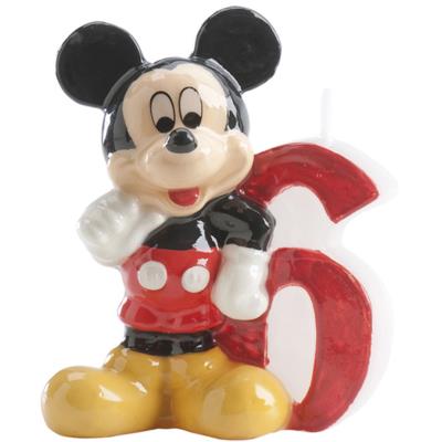 Bougie Anniversaire Mickey™ - Chiffre 6
