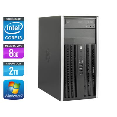 Unité centrale HP Elite 8200 Tour - Noir - Intel Core i3-2120 / 3.3 GHz - RAM 8 Go - HDD 2To - DVDRW - Gigabit Ethernet - Windows 7 Professionnel