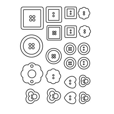 Moule pour résine motifs boutons