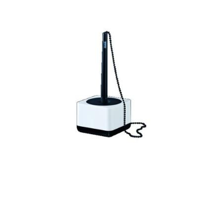Han - i-line - 17651-32 - support pour stylo avec chaîne - polystyrène - blanc noir - 65 x 153 x 65 mm