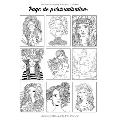 100 Femmes Un livre de coloriage pour adultes avec de belles