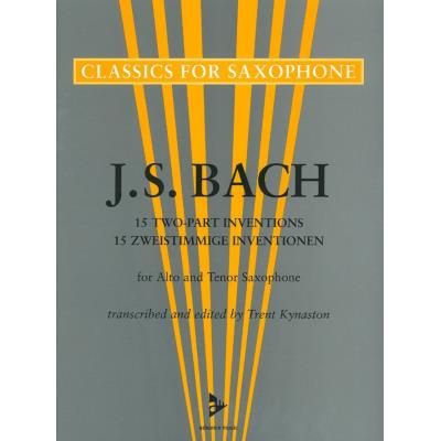 Partitions classique ADVANCE MUSIC BACH J.S - 15 ZWEISTIMMIGE INVENTIONEN FOR ALTO AND TENOR SAXOPHONE Saxophone