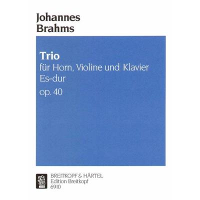 Partitions classique EDITION BREITKOPF BRAHMS J. - TRIO MI B MAJEUR OP. 40 VIOLON., COR, PIANO Musique de chambre