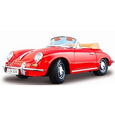 BBurago - Modèle réduit - Porsche 356 b Cabriolet (1961) - Echelle 1/24 : Rouge