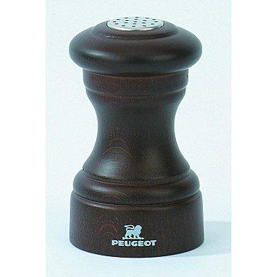 The Bistro model echoes the shape of the first salt and pepper mills created by Peugeot in 1874.  The original "Z salt mill" has evolved over the years but the expert craftsmanship and functionality remain intact.  This chocolate salt shaker will suit any style of kitchen interior and dining table setting. Bistro