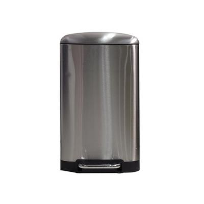 Poubelle urban rectangle inox brosse 30l frandis p354130
