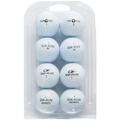 Second chance top flite 8 balles de golf recyclées de catégorie a