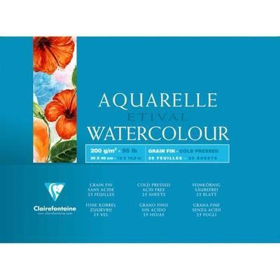 Bloc Etival 25F grain fin 30x40 200g encollé 4 côtés