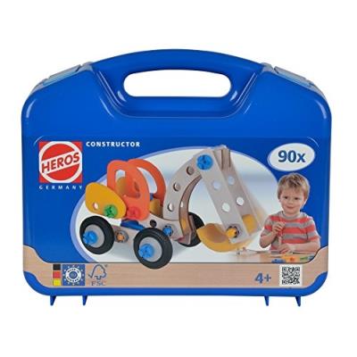 Heros Constructor Malette Tracteur 90 pcs Bois