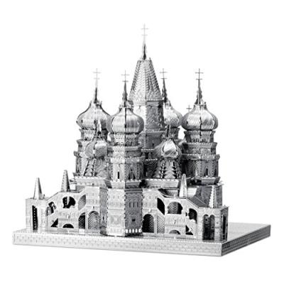 Metal earth - 5061306 - maquette 3d - iconx - cathédrale saint basilic - 8,89 x 6,60 x 8,89 cm - 2 pièces