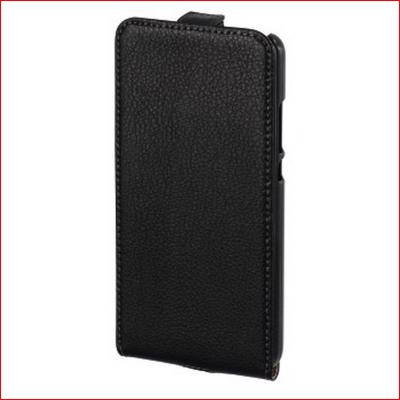 Hama Smart Case - Flip cover voor mobiele telefoon - leer - zwart - voor Huawei ShotX