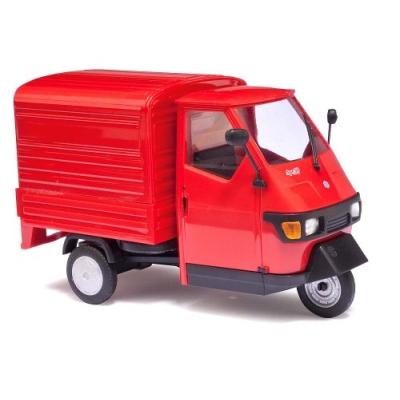 BUSCH VOITURES - BUV60052 - MODÉLISME FERROVIAIRE - PIAGGIO M KOFFERAUFBAU - ROUGE