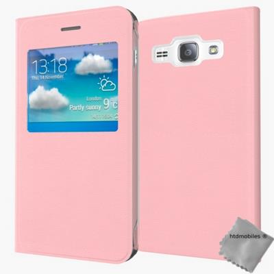 Housse etui coque portefeuille s-view pour Samsung Galaxy J3 (2016) - ROSE