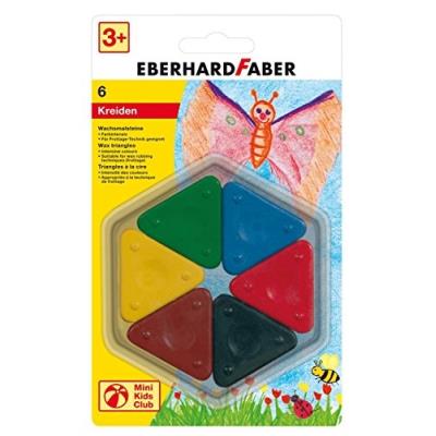Eberhard Faber Magic Triang Wax Crayons Blister (6 Colours)