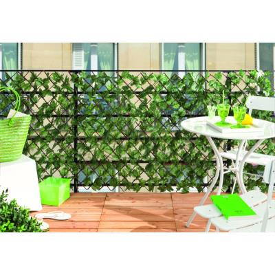 INTERMAS - Treillis de balcon osier + feuilles synthétiques 1 x 2m GREENLY