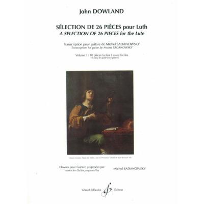 Partitions classique BILLAUDOT DOWLAND JOHN - SELECTION DE 26 PIECES POUR LUTH VOL.1 - GUITARE Guitare