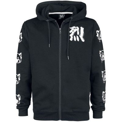 Aggretsuko Sweat-Shirt À Capuche Sleeve Faces Retsuko Logo Nouveau Officiel