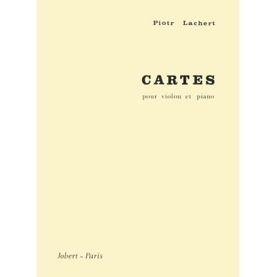 Partitions classique JOBERT LACHERT PIOTR - CARTES - VIOLON, PIANO Violon